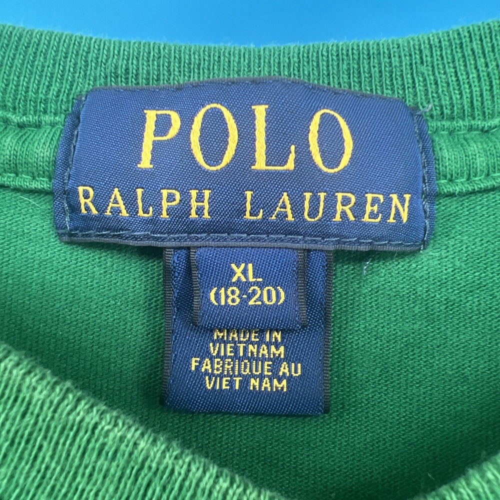 Vintage Ralph Lauren Polo Distressed‎ T Shirt Green Small - Picture 4 of 6